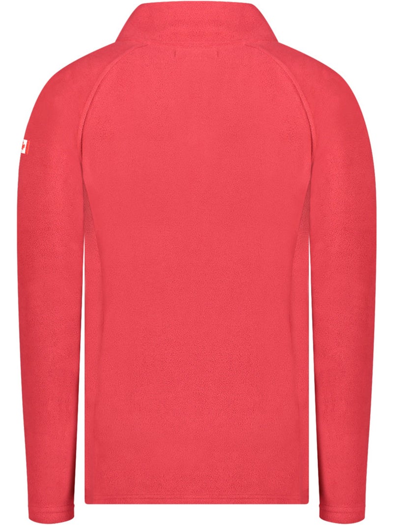 Micropolar com gola com fecho tugeak – canadian peak Vermelho - Kiabi
