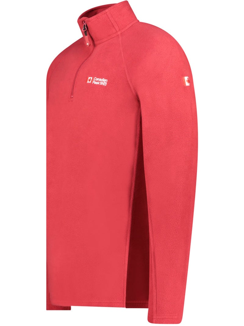 Micropolar com gola com fecho tugeak – canadian peak Vermelho - Kiabi