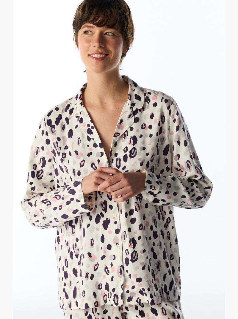Midnight mood conjunto de pijama com camisa e calças de manga comprida penti Branco - Kiabi