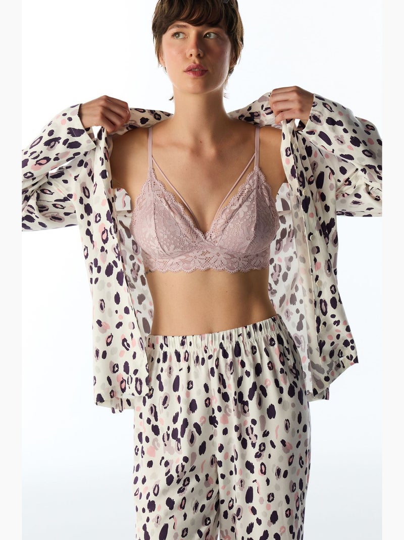 Midnight mood conjunto de pijama com camisa e calças de manga comprida penti Branco - Kiabi