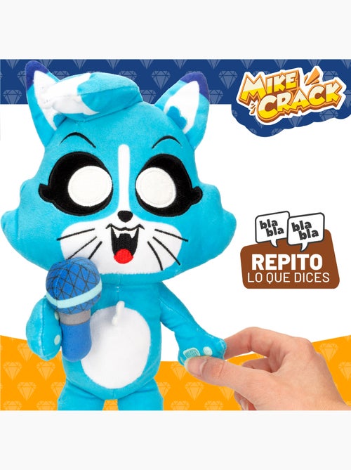 Mikecrack gato de peluche oficial akela "eu canto e repito o que você diz" - Kiabi