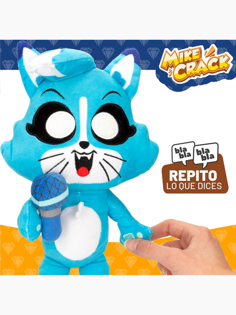 Mikecrack gato de peluche oficial akela "eu canto e repito o que você diz" Multicolorido - Kiabi