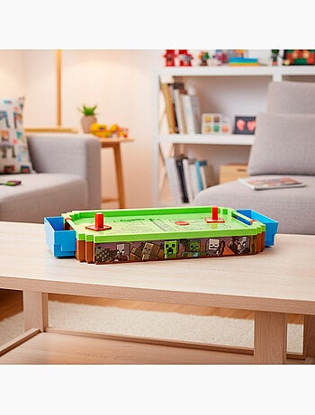Minecraft mesa de air hockey grande do overworld 54x25,5x8 cm
