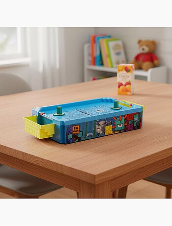 Minecraft mesa de air hockey mini subaquática 36x19x8 cm