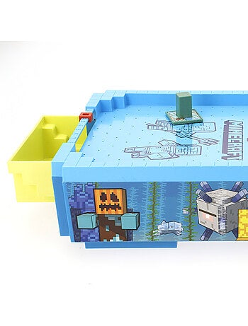 Minecraft mesa de air hockey mini subaquática 36x19x8 cm