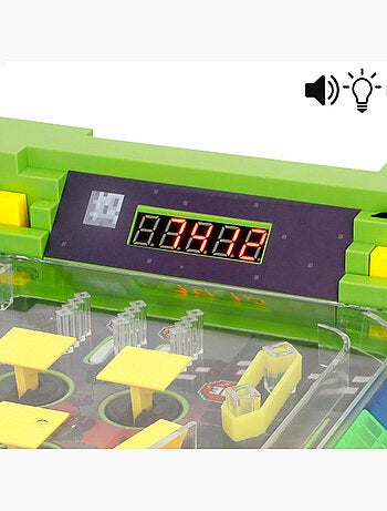 Minecraft mesa de fliperama pinball com luz e som