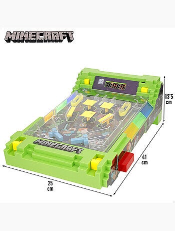 Minecraft mesa de fliperama pinball com luz e som
