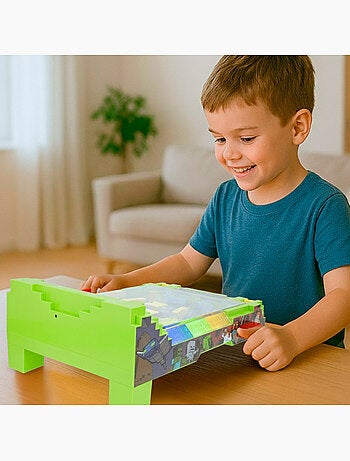 Minecraft mesa de fliperama pinball com luz e som