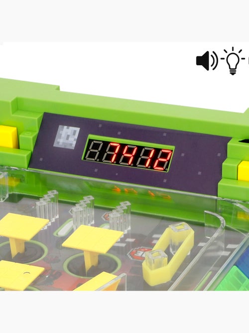 Minecraft mesa de fliperama pinball com luz e som - Kiabi