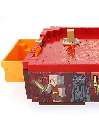 Minecraft mini mesa de air hockey do nether, 36x19x7,5 cm