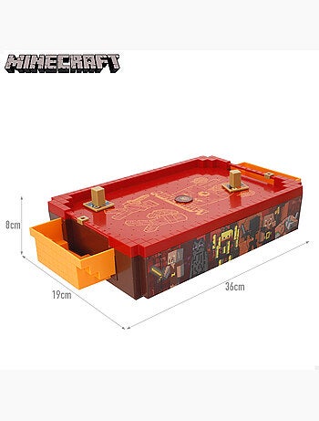 Minecraft mini mesa de air hockey do nether, 36x19x7,5 cm