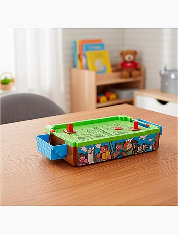 Minecraft mini mesa de air hockey do overworld 36x19x7,5 cm