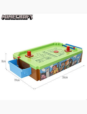 Minecraft mini mesa de air hockey do overworld 36x19x7,5 cm