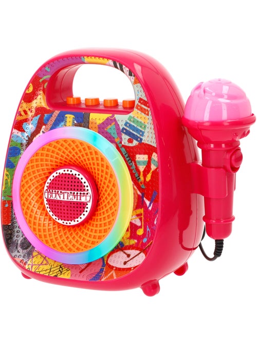 Mini alto-falante sem fio com microfone e luzes coloridas bontempi - Kiabi Mini alto-falante sem fio com microfone e luzes coloridas bontempi - Kiabi
