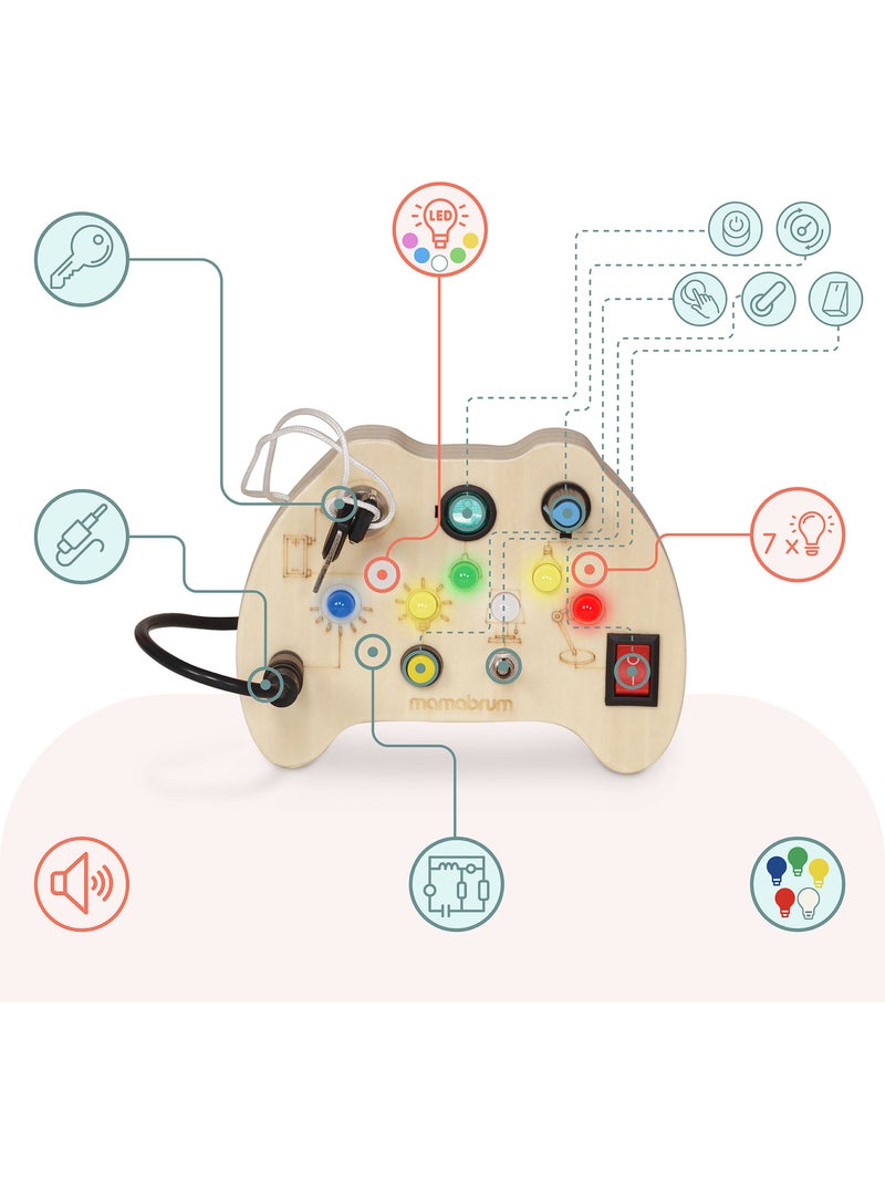 Mini busy board de madeira comando de jogo com led mamabrum N/D - Kiabi