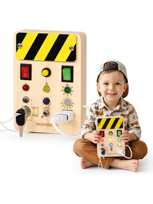 Mini busy board de madeira quadro elétrico com led mamabrum - Kiabi Mini busy board de madeira quadro elétrico com led mamabrum - Kiabi