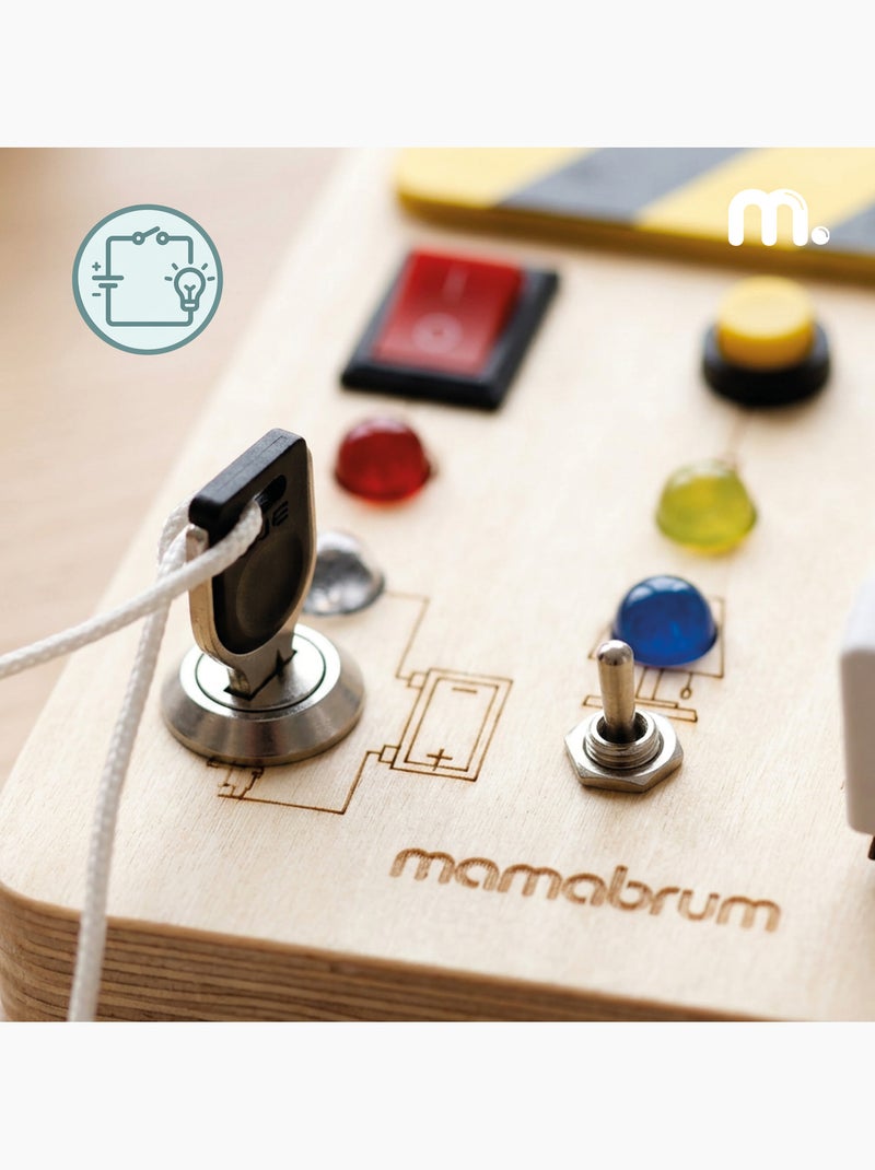 Mini busy board de madeira quadro elétrico com led mamabrum N/D - Kiabi
