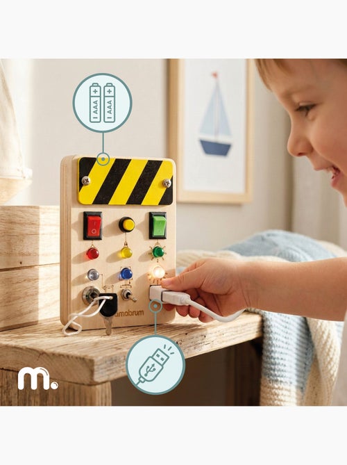 Mini busy board de madeira quadro elétrico com led mamabrum - Kiabi Mini busy board de madeira quadro elétrico com led mamabrum - Kiabi