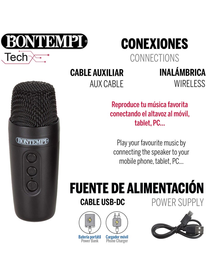 Mini caixa de som sem fio com microfone e luzes rgb bontempi N/D - Kiabi