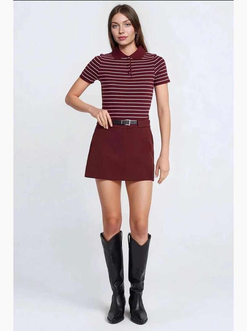 Mini saias direitas hiccup Vermelho bordô - Kiabi