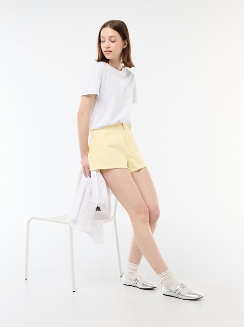 Mini-short em sarja - Kiabi