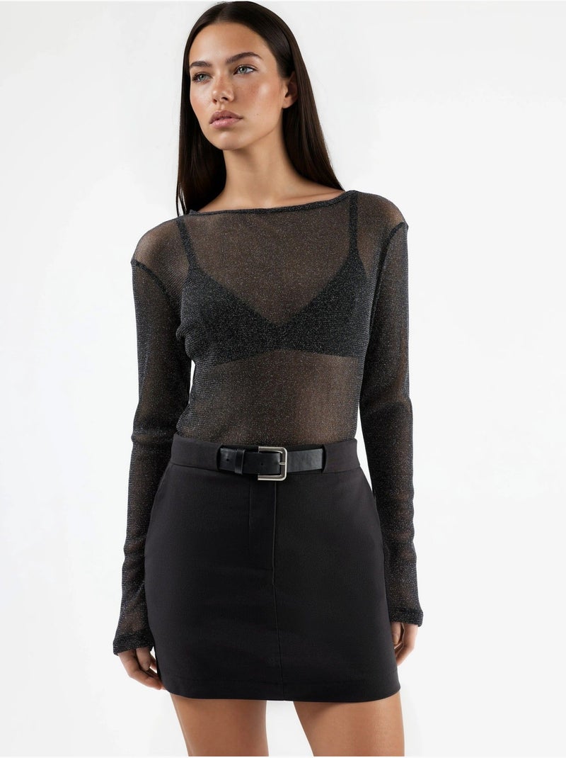 Mini skort bengaline (sem cinto) hiccup Preto - Kiabi