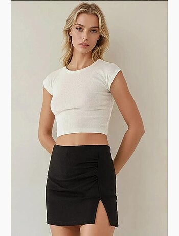 Mini skort com detalhe drapeado hiccup