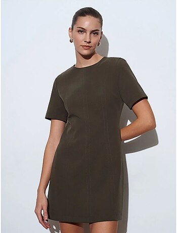 Mini vestido direito com fecho de correr dilvin