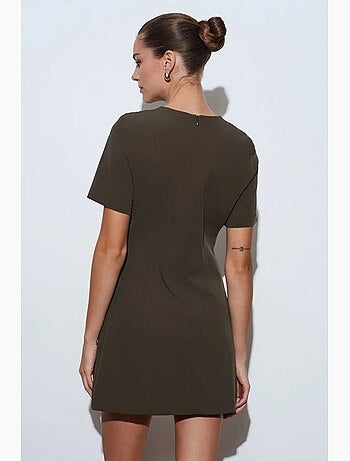 Mini vestido direito com fecho de correr dilvin