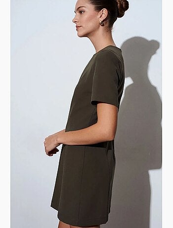 Mini vestido direito com fecho de correr dilvin