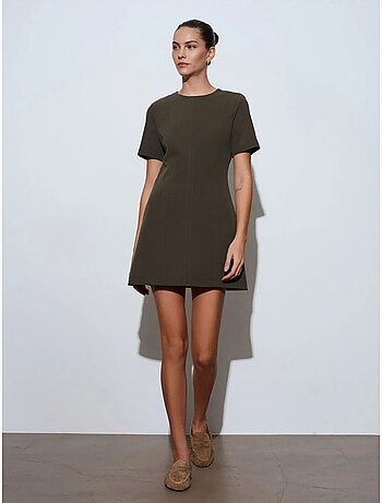 Mini vestido direito com fecho de correr dilvin