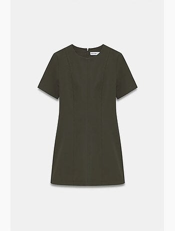 Mini vestido direito com fecho de correr dilvin