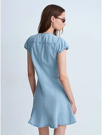 Mini vestido em a de ganga dilvin