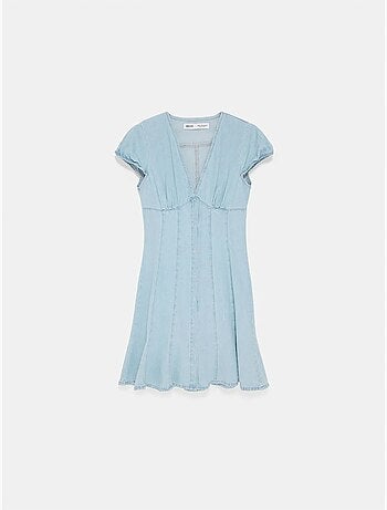 Mini vestido em a de ganga dilvin