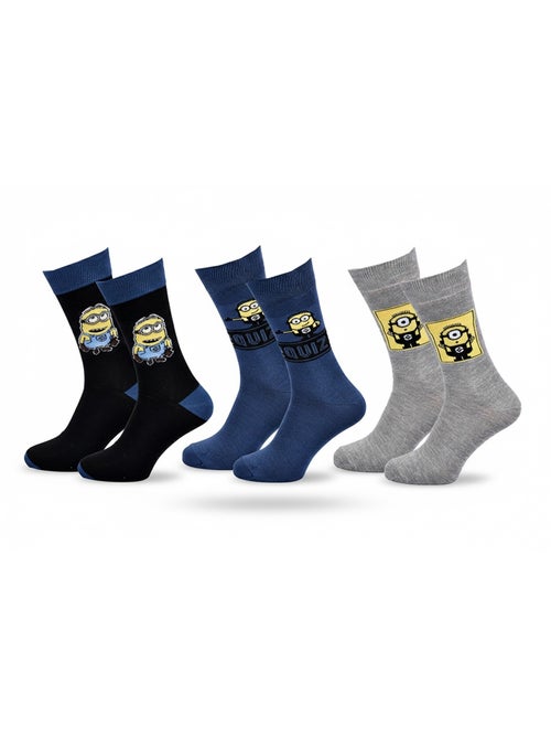 Minions - meias homem licença pack de 3 - Kiabi