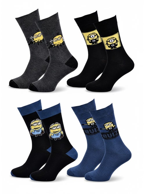 Minions - meias homem licenciadas pack de 4 - Kiabi