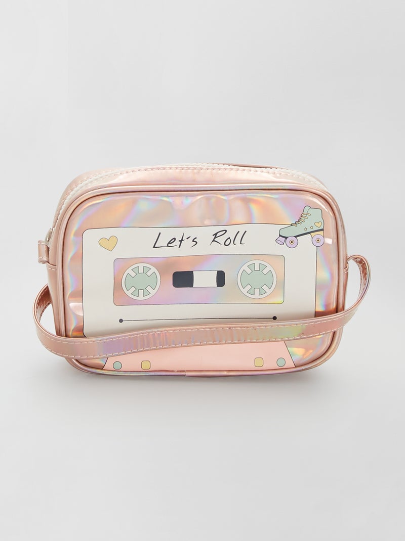 Minissaco retro 'cassete' iridescente ROSA - Kiabi