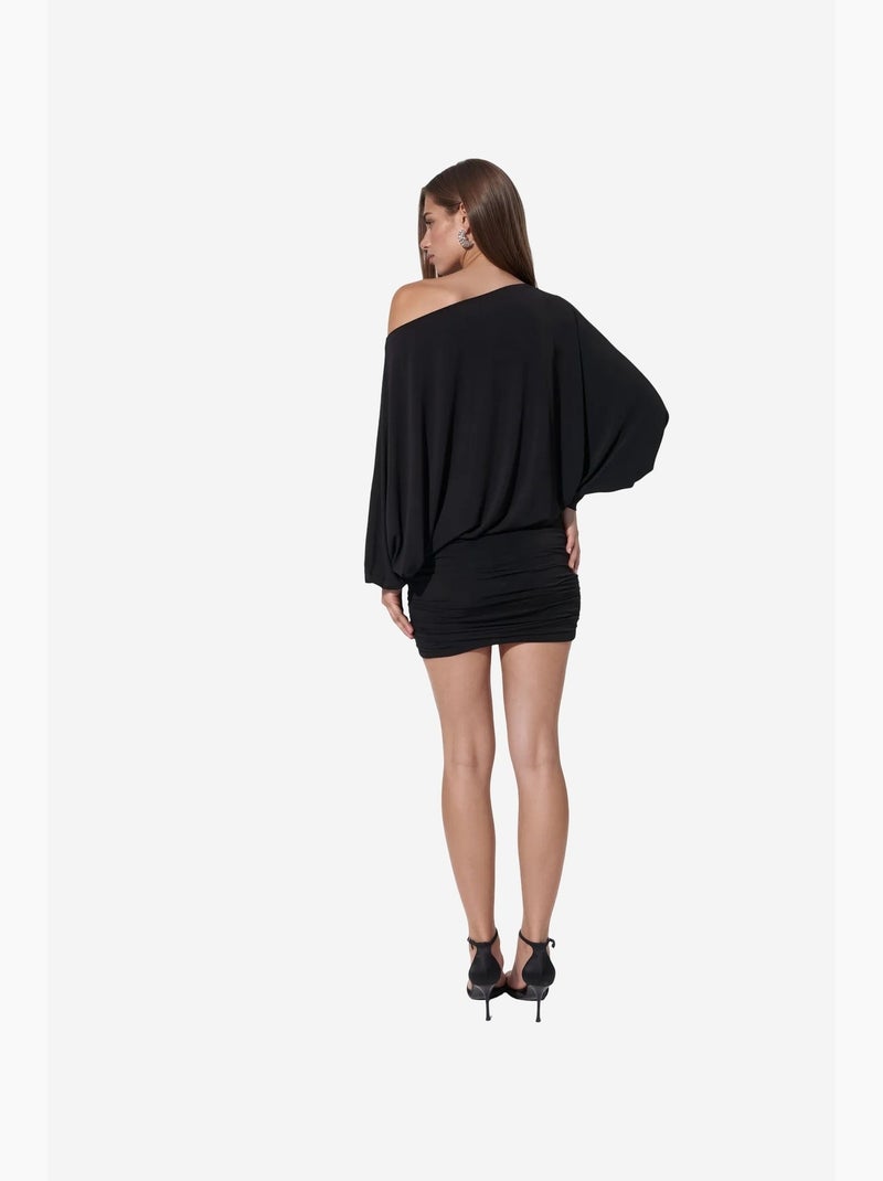 Minissaia em mistura de algodão busem Preto - Kiabi