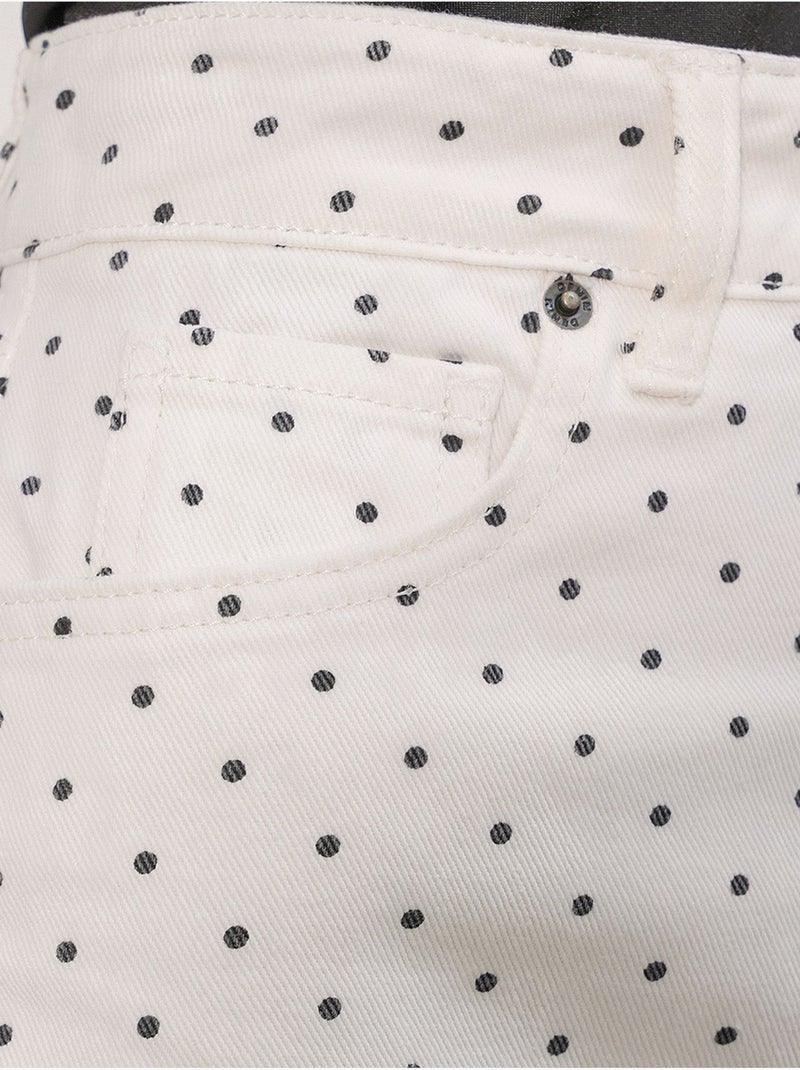 Minissaia jeans de bolinhas de cintura alta bdart Branco sujo - Kiabi