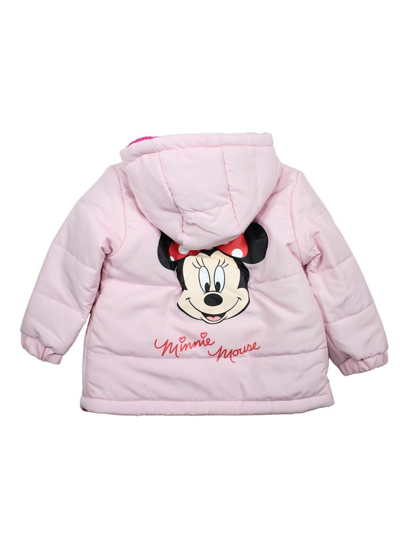 Minnie - Casaco acolchoado menina com padrão Rosa - Kiabi