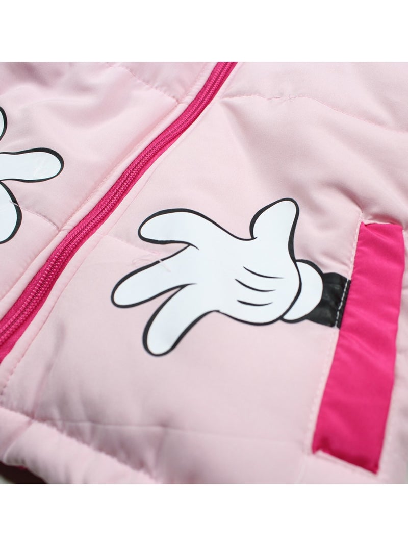 Minnie - Casaco acolchoado menina com padrão Rosa - Kiabi