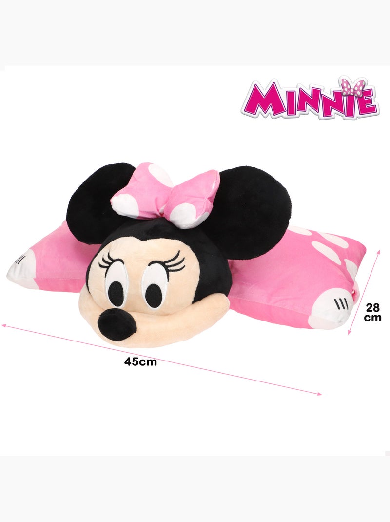 Minnie almofada de pelúcia macia e aveludada 2 em 1 Rosa - Kiabi