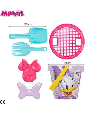 Minnie conjunto de balde de praia com acessórios, mochila e poncho