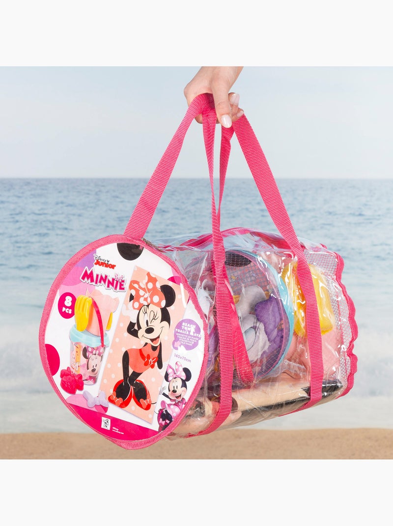 Minnie conjunto de balde de praia com acessórios toalha e saco N/D - Kiabi
