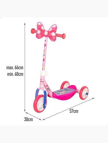Minnie scooter 3 rodas 57x30x60-66 cm máx. 20 kg + 2 anos de idade