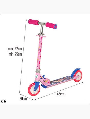 Minnie scooter dobrável de 2 rodas 65x30x75-82 cm máx. 50 kg com freio