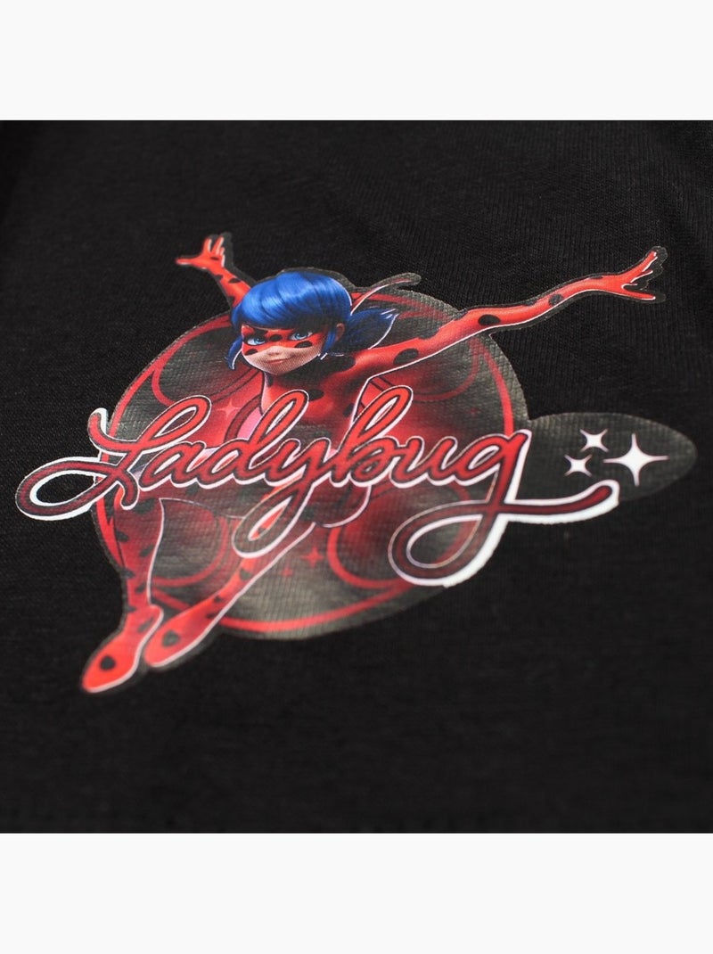 Miraculous - Conjunto t-shirt e calção criança estampado Preto - Kiabi