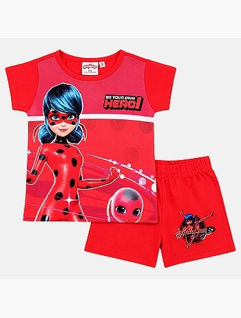 Miraculous - Conjunto t-shirt e calção criança estampado