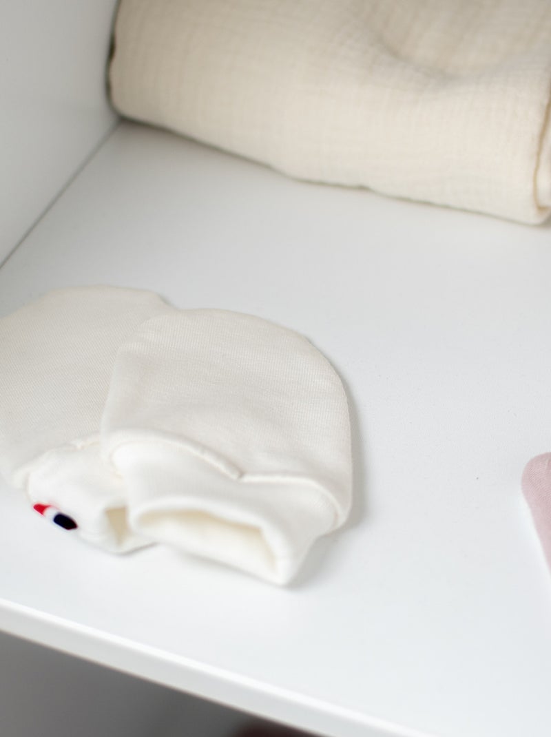 Mittens bebé anti-arranhões em algodão | sevira kids Ecru - Kiabi