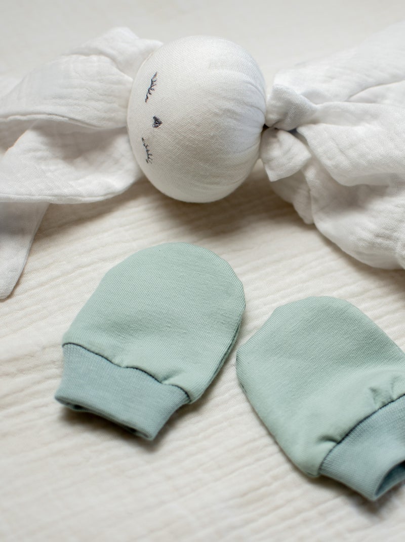 Mittens bebé anti-arranhões em algodão | sevira kids Verde - Kiabi